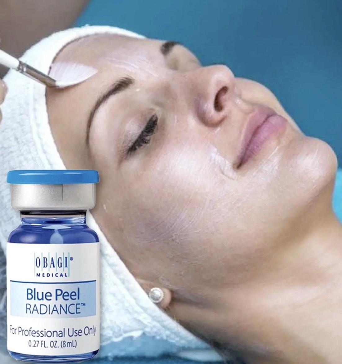 picture showing a lady having a skin peel